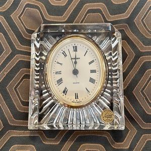Vintage Cristel d’Arques Leaded Crystal Clock